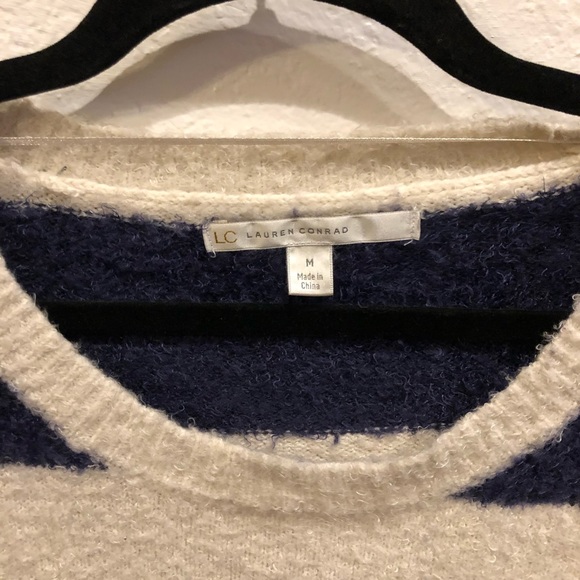 LC Lauren Conrad Navy/Cream Sweater - Picture 4 of 8